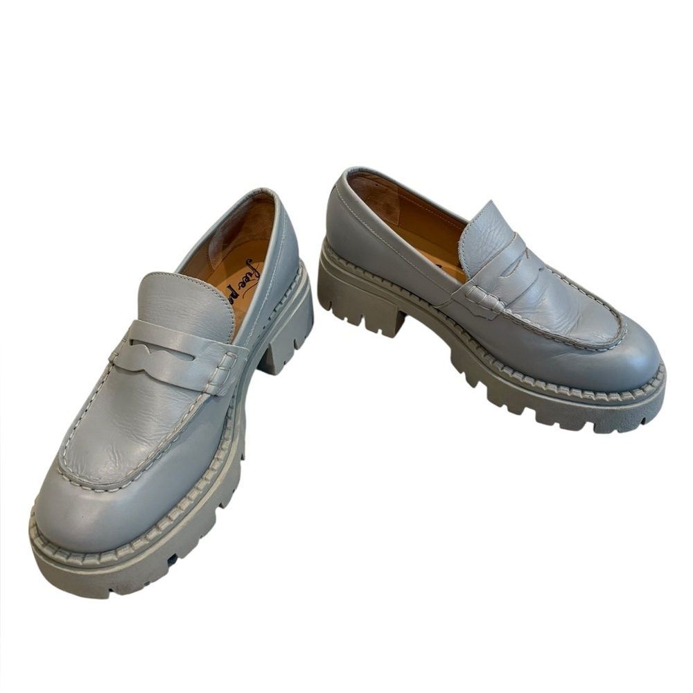 Free People Lyra Lug Sole Loafer in Dusty Blue, Sz EU 38 - Picture 5 of 16
